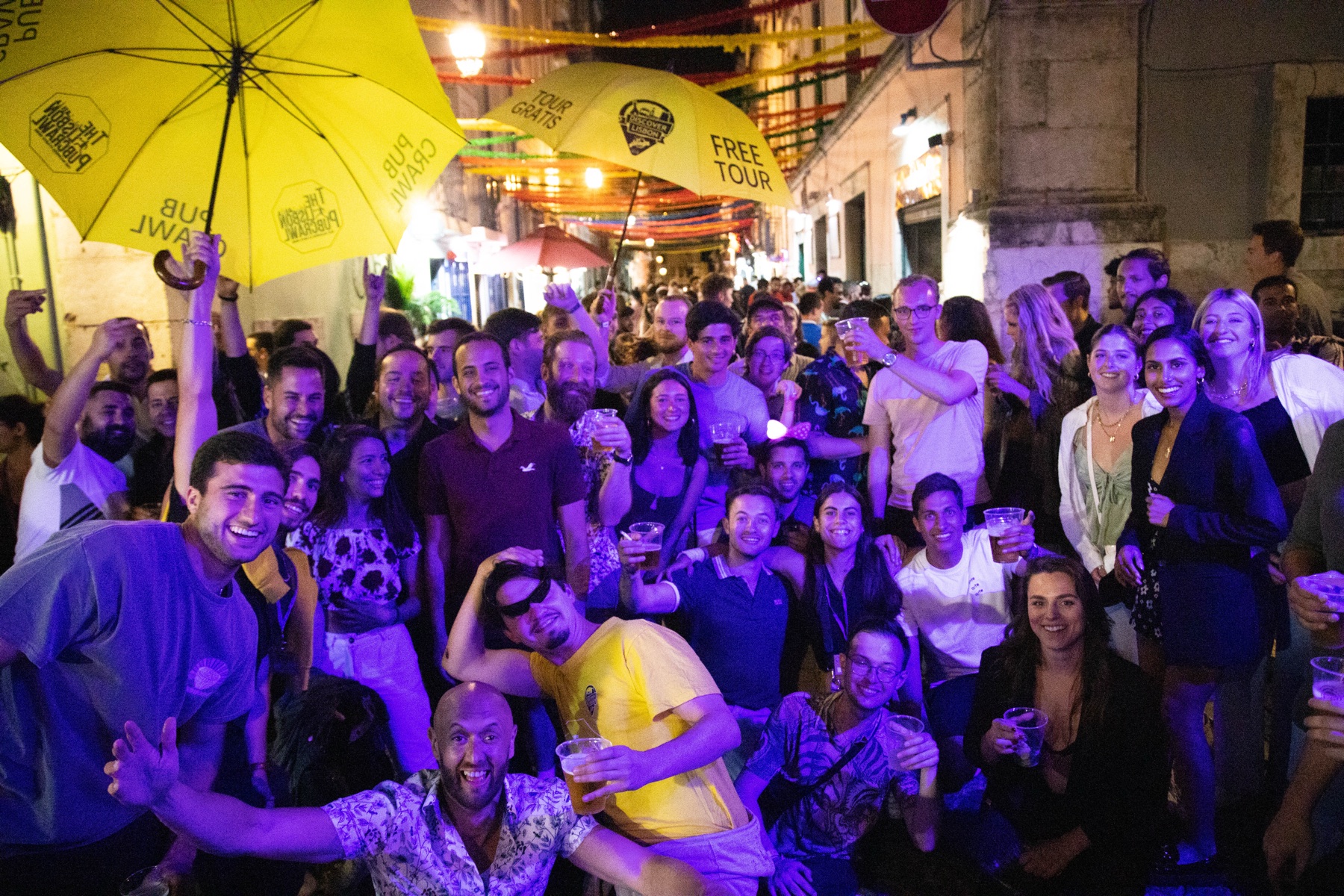 Pink Street Pub Crawl in Lisbon